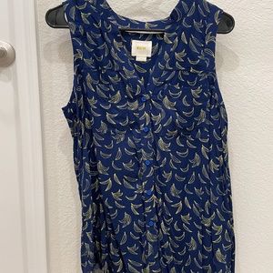 Maeve Anthropologie banana print top size 6